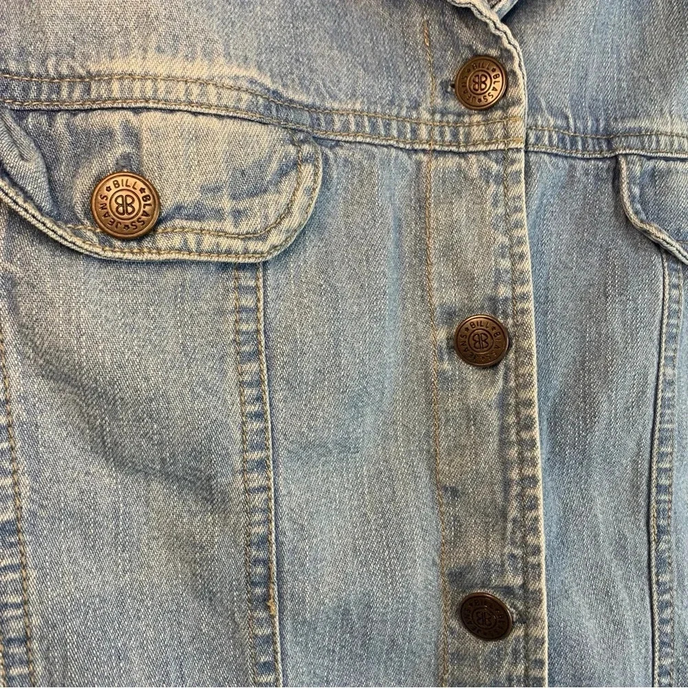 Vintage Bill Blass Jeans Denim Button Down Jacket Streetwear Pockets, size L - Picture 4 of 8